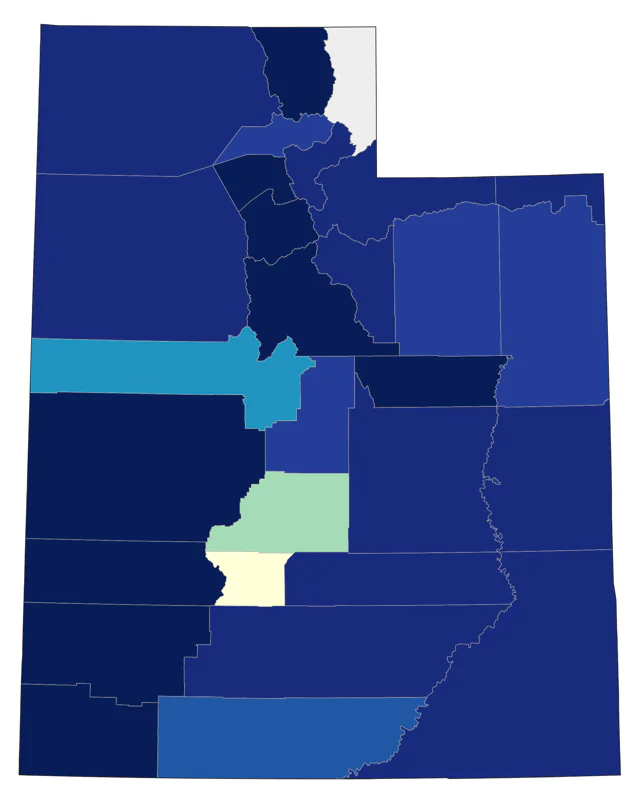 Cassin's Vireo county map