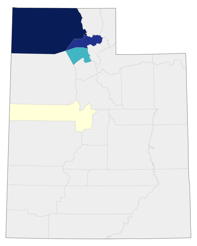Chestnut-collared Longspur county map