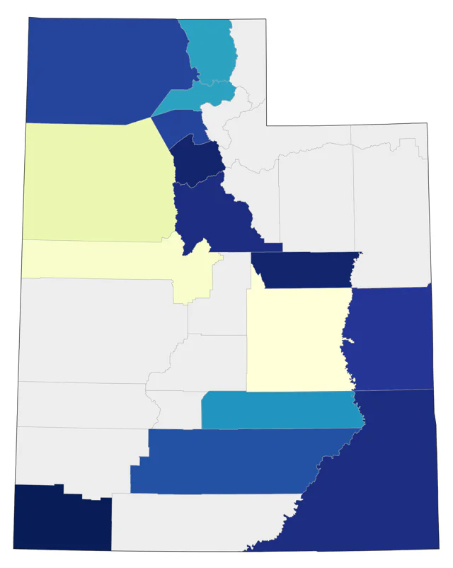 Chestnut-sided Warbler county map