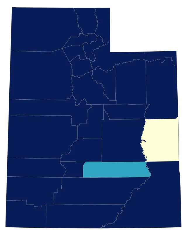 Clark's Grebe county map