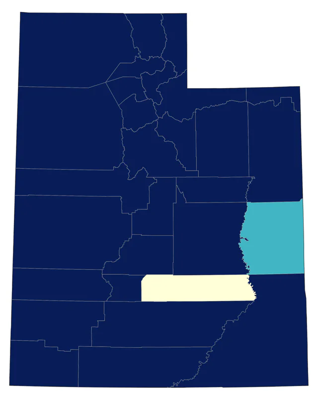 Double-crested Cormorant county map