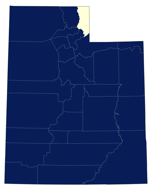 Downy Woodpecker county map