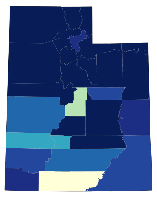 Eastern Kingbird county map
