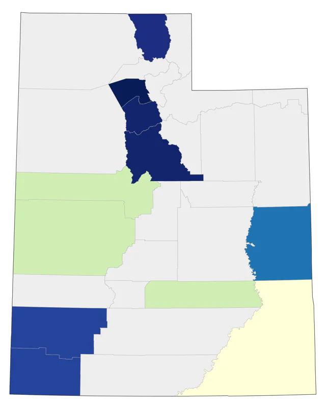 Eastern Phoebe county map