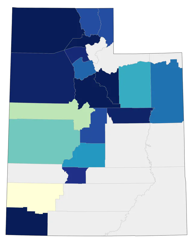 Eurasian Wigeon county map