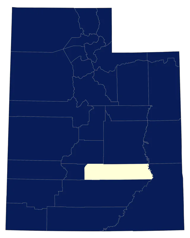 Franklin's Gull county map