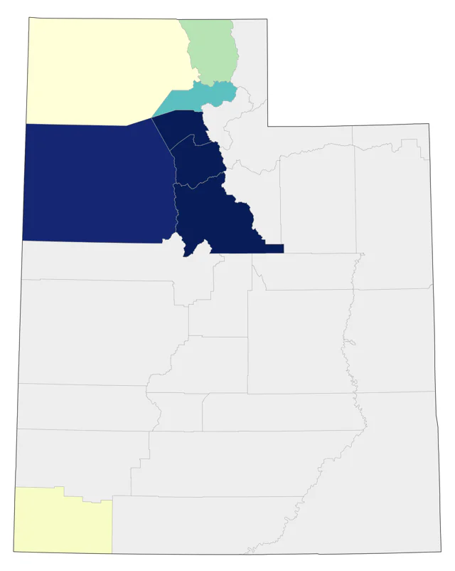 Glaucous-winged Gull county map