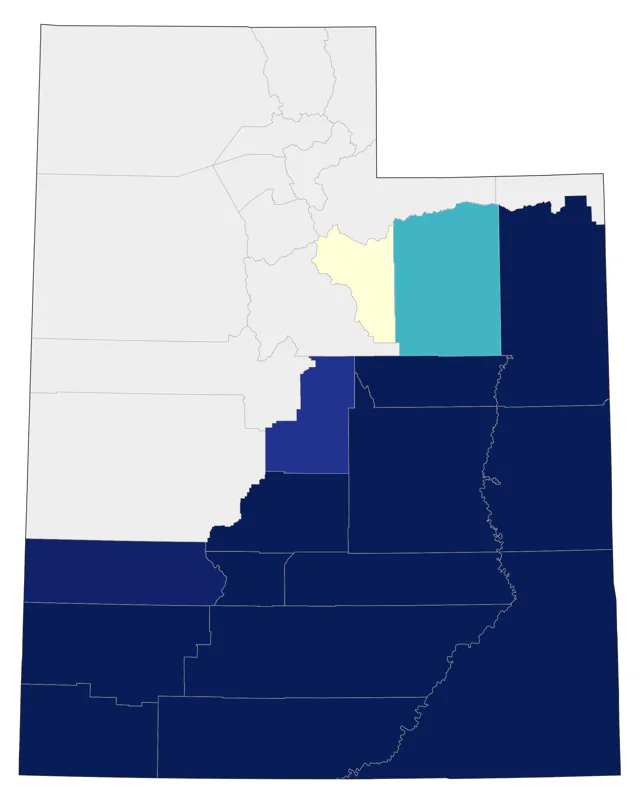 Grace's Warbler county map