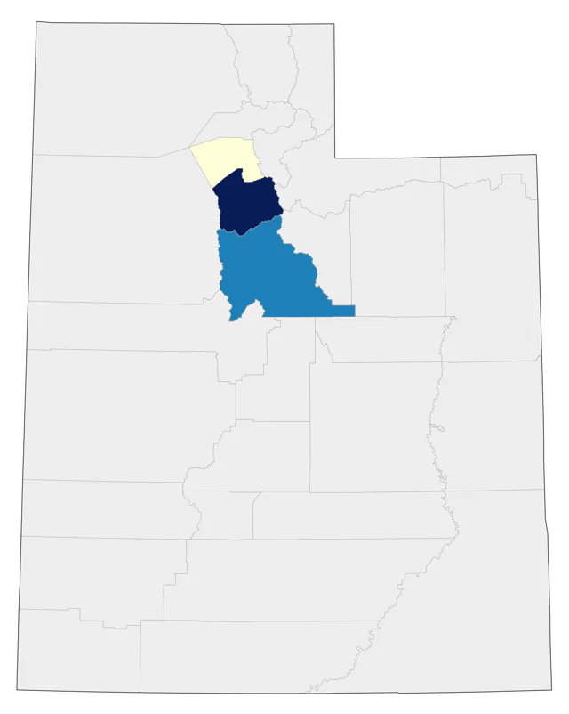 Great Crested Flycatcher county map