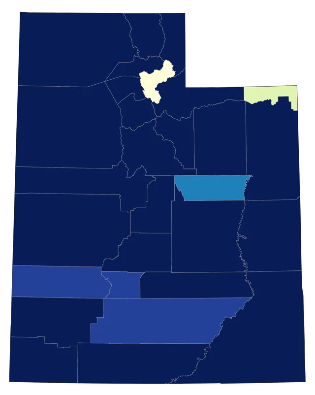 Great Egret county map