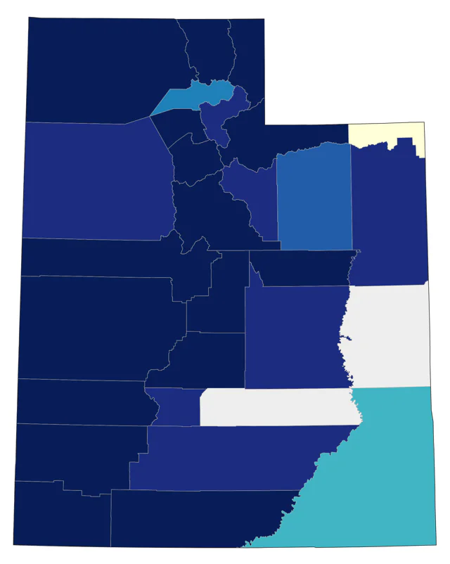 Greater Scaup county map