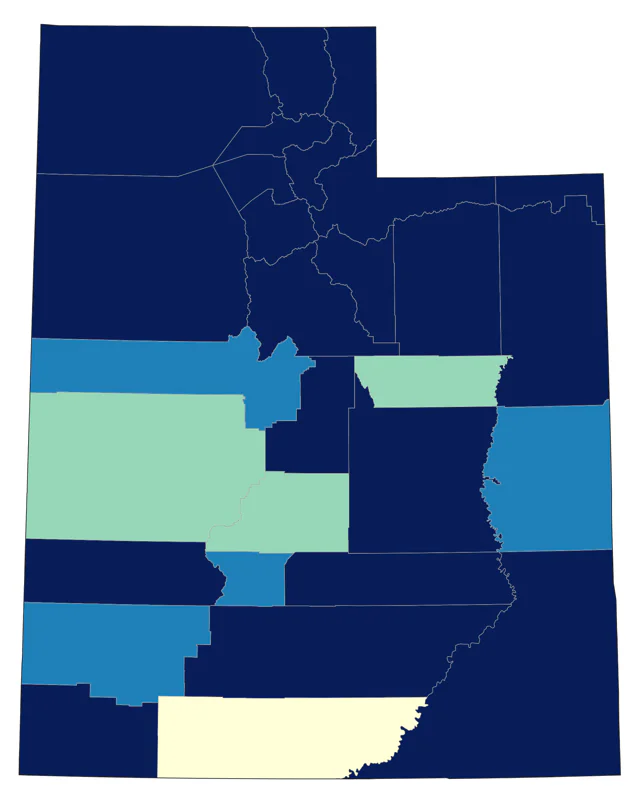 Hammond's Flycatcher county map