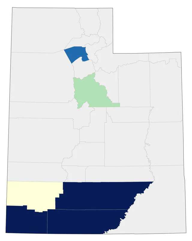 Hermit Warbler county map