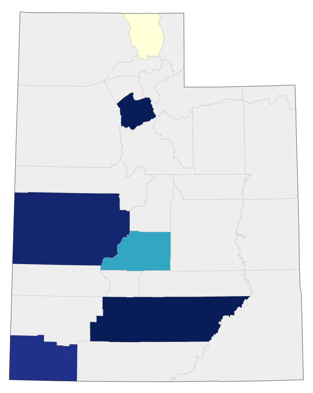 Hooded Warbler county map