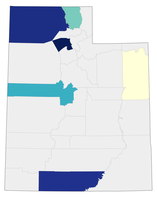 Hudsonian Godwit county map