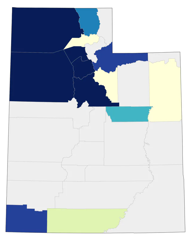 Iceland Gull county map