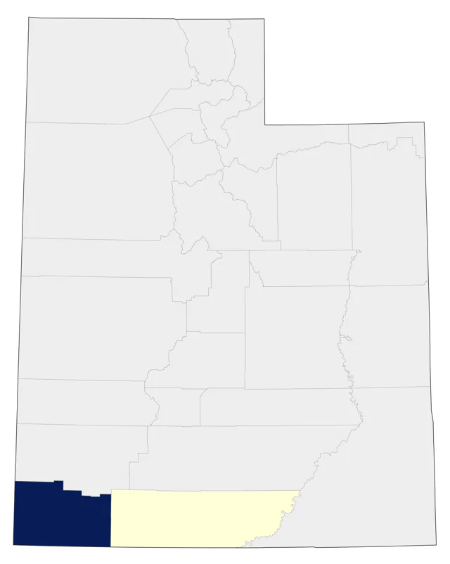 Ladder-backed Woodpecker county map