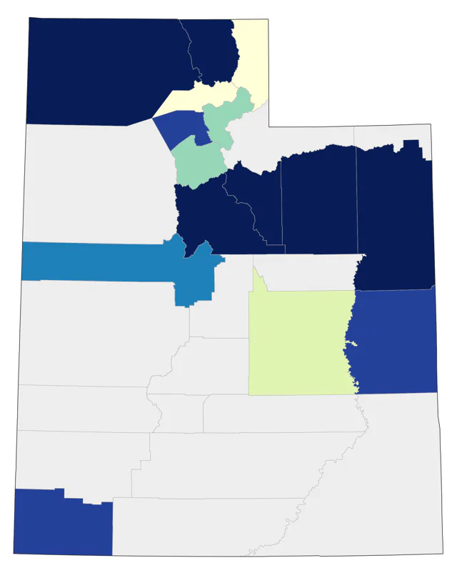 Least Flycatcher county map