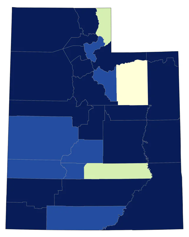 Least Sandpiper county map