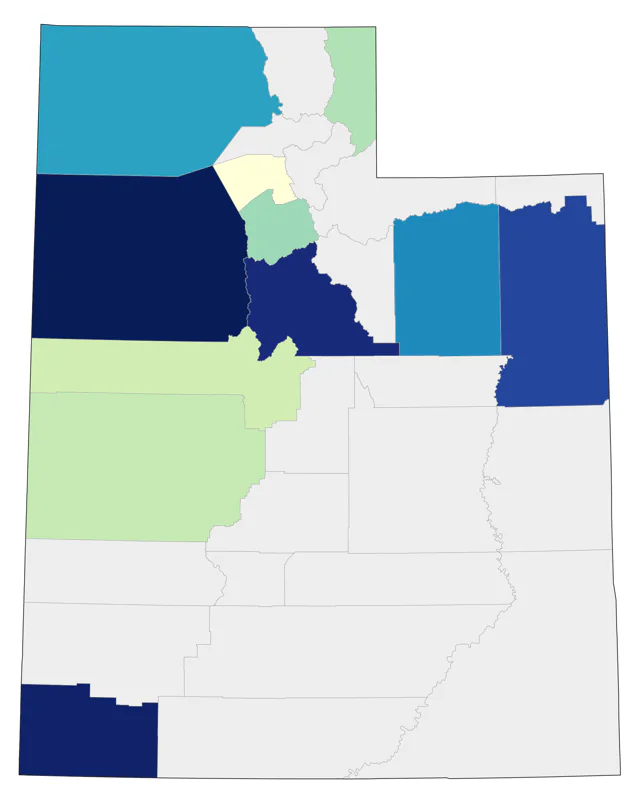 Least Tern county map