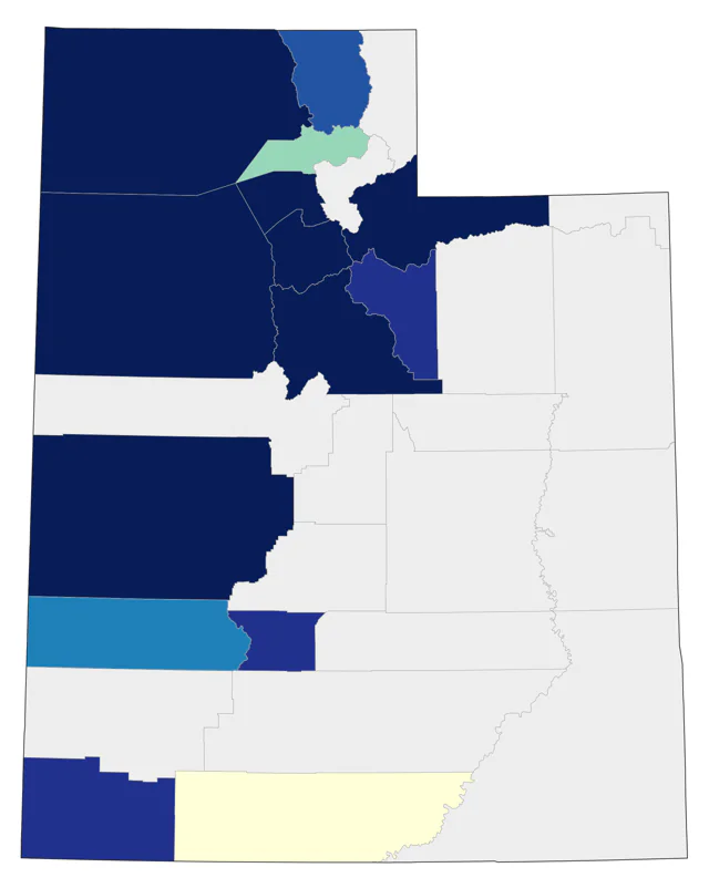 Lesser Black-backed Gull county map