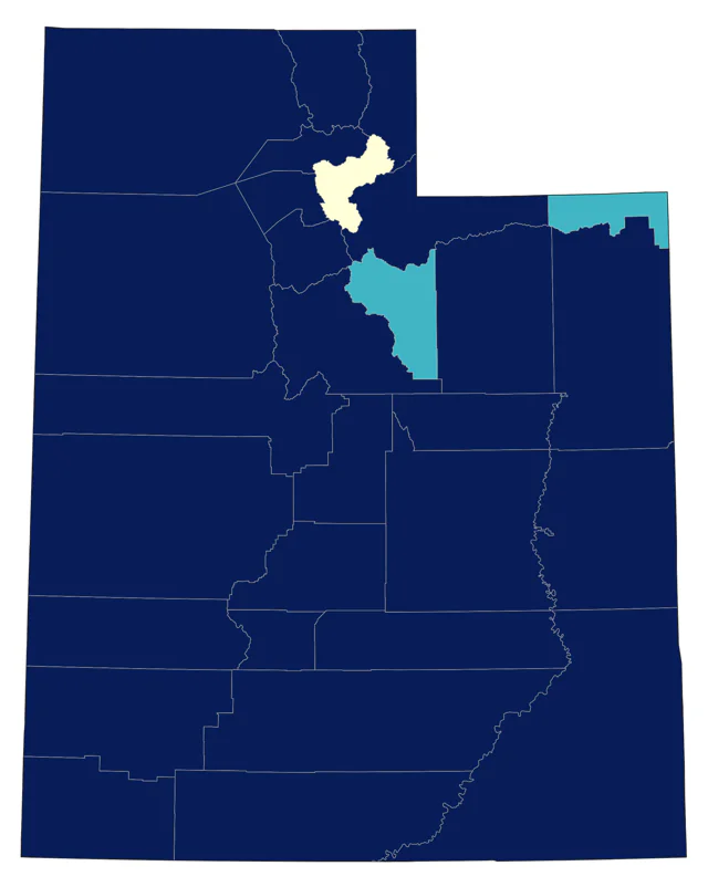 Loggerhead Shrike county map