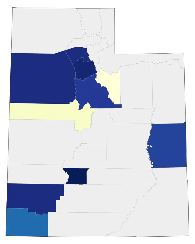 Long-tailed Jaeger county map