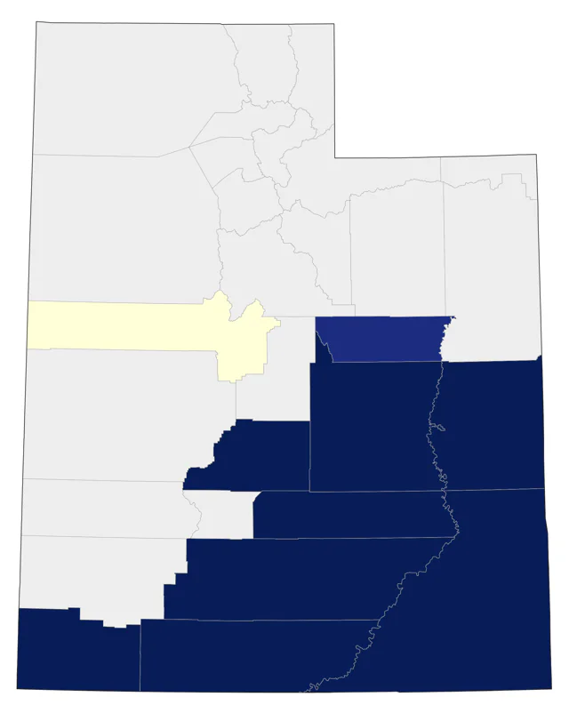 Lucy's Warbler county map
