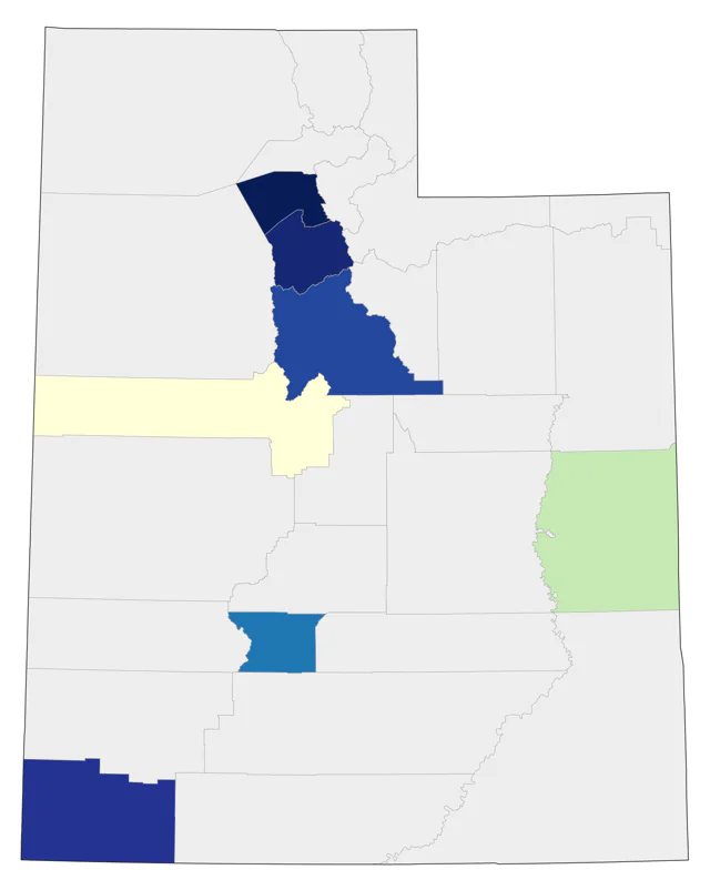 Magnolia Warbler county map
