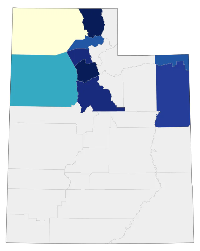 Mandarin Duck county map