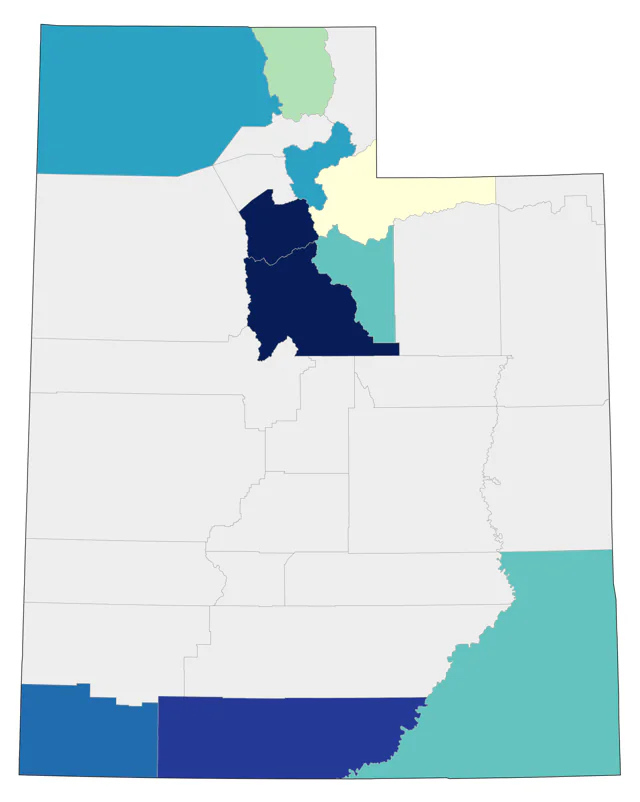 Mexican Duck county map