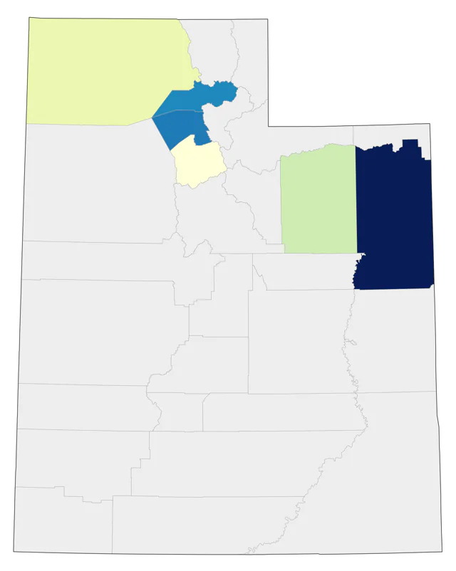 Mountain Plover county map