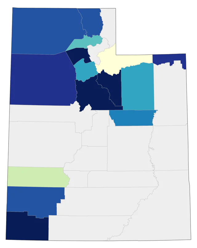 Mute Swan county map