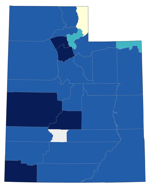 Nashville Warbler county map