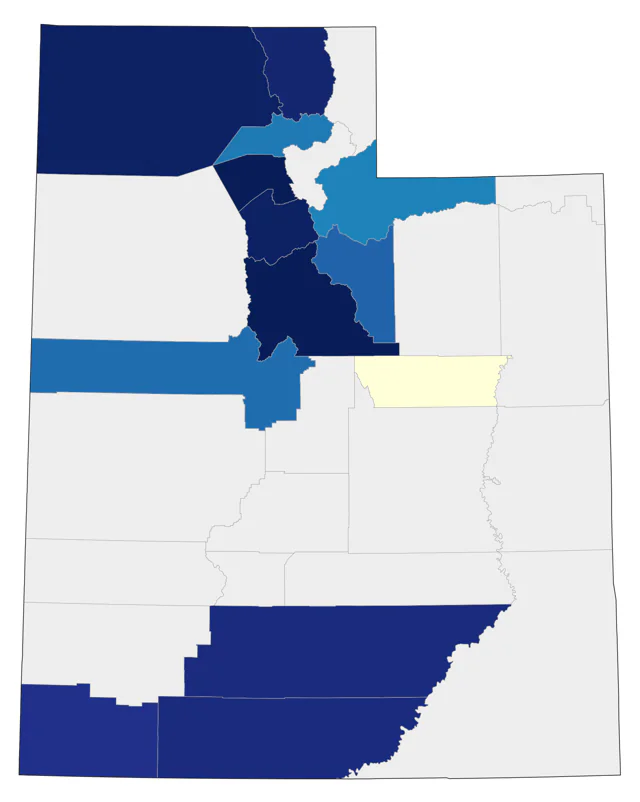 Northern Bobwhite county map