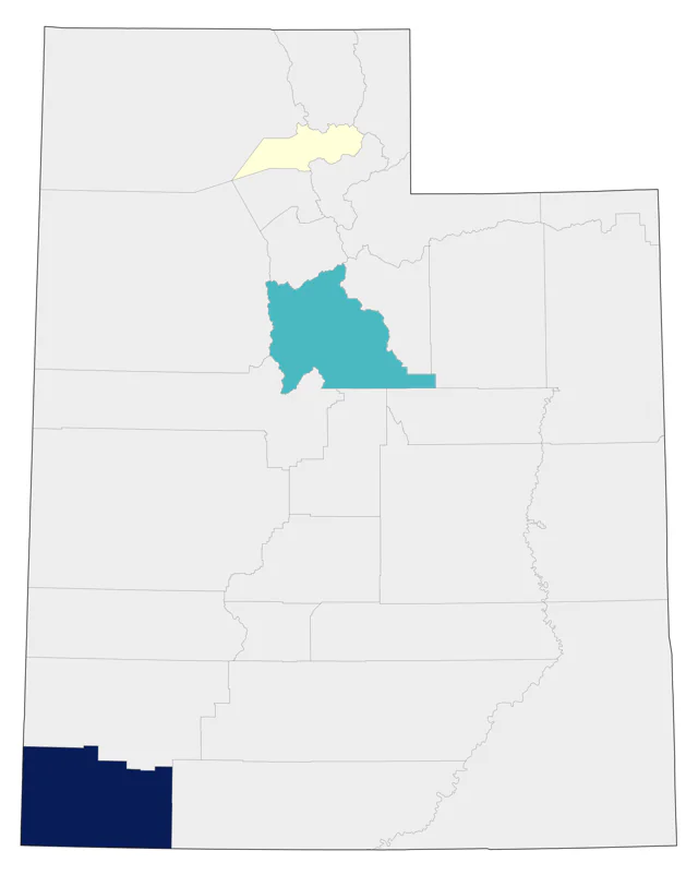 Northern Cardinal county map