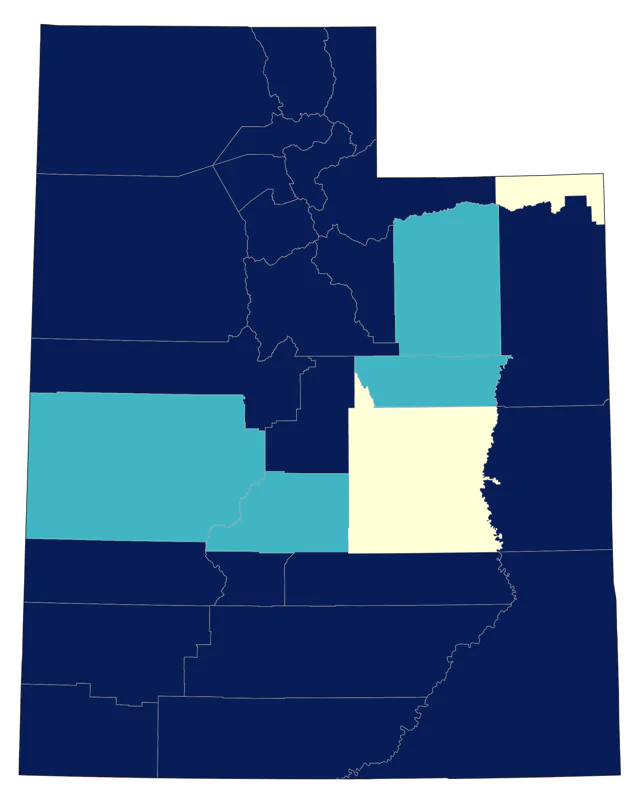 Olive-sided Flycatcher county map