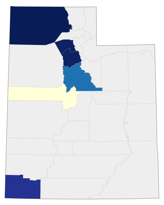 Parasitic Jaeger county map