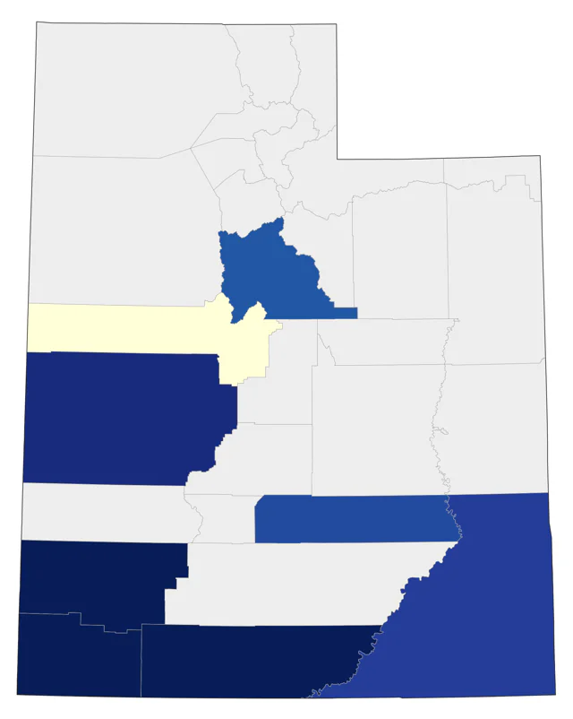 Phainopepla county map