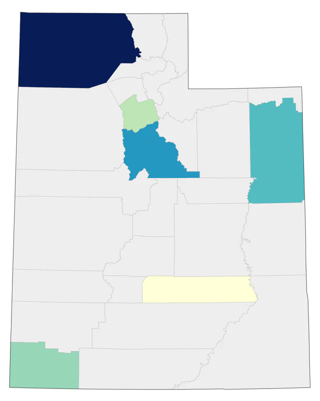 Philadelphia Vireo county map