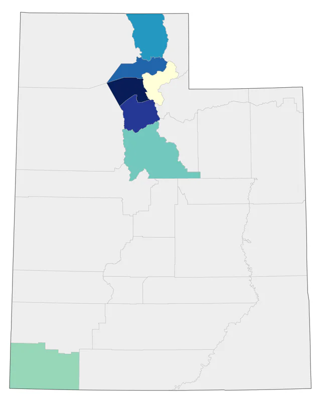 Prothonotary Warbler county map