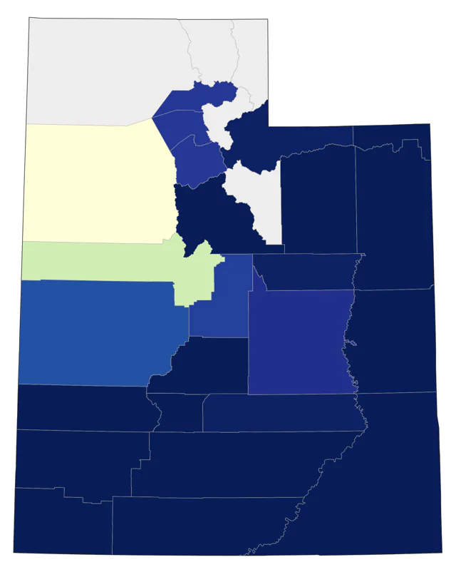 Pygmy Nuthatch county map
