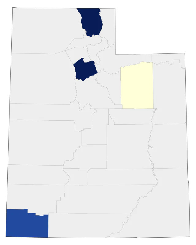 Red-headed Woodpecker county map