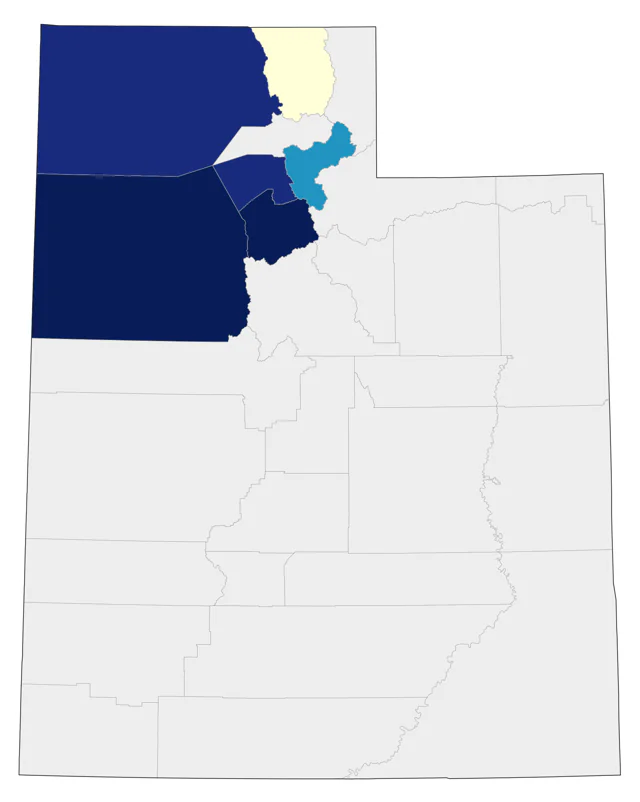 Red Junglefowl county map