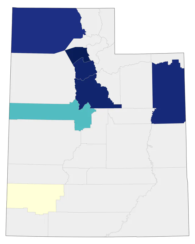 Red Knot county map