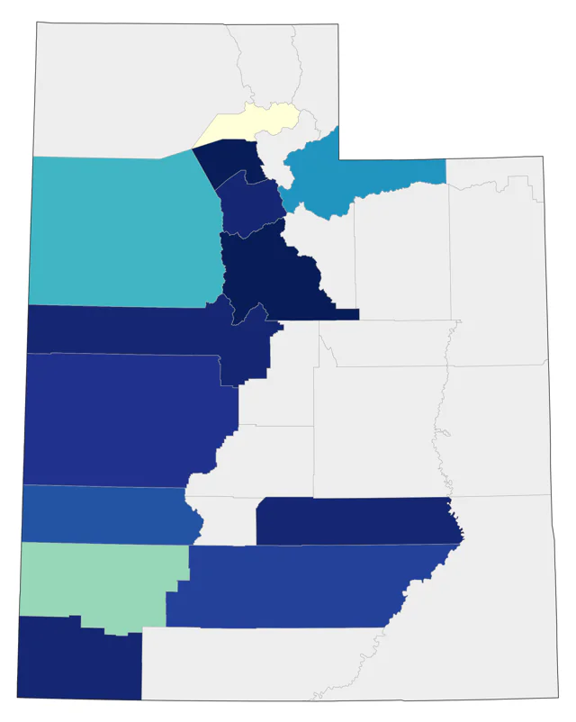 Red-shouldered Hawk county map