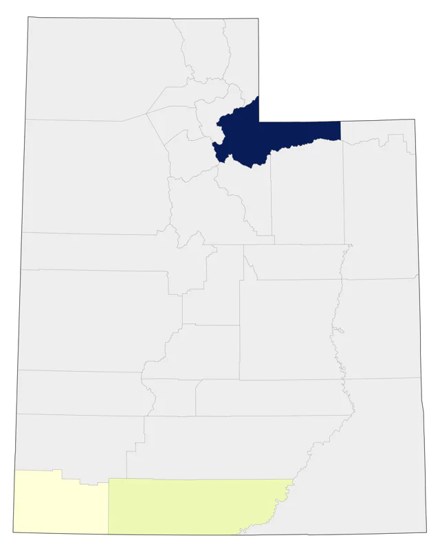 Rivoli's Hummingbird county map