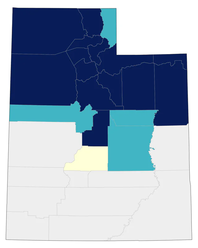 Ruffed Grouse county map
