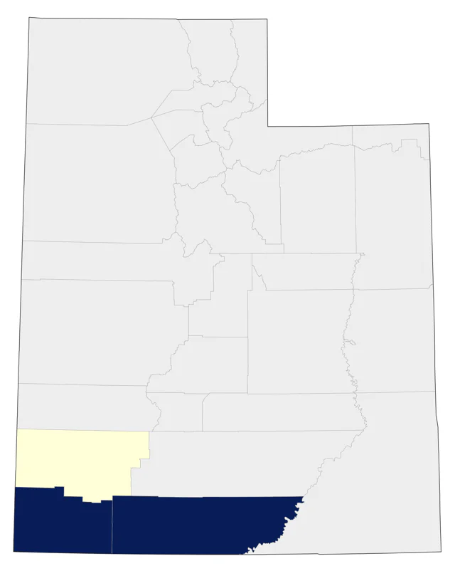 Rufous-crowned Sparrow county map