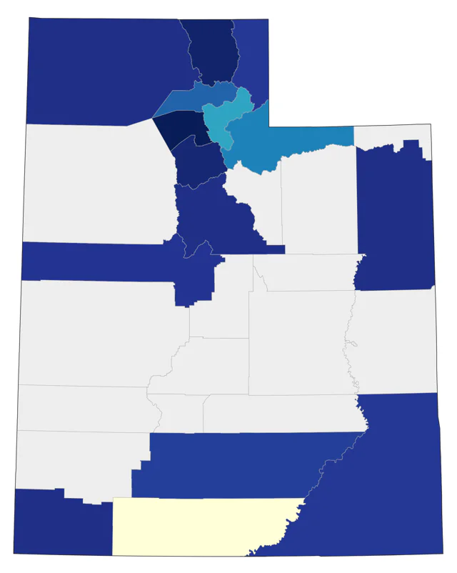 Rusty Blackbird county map